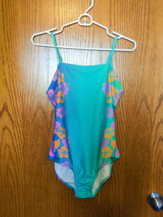 Old Navy Other - ( ⭐ 5/20) Old Navy Teal One-Piece Swimsuit with Orange and Pink Floral Panels